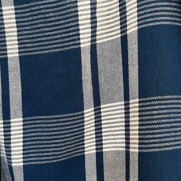 J. Crew Slim Blue Plaid Summer-weight Flannel - Picture 4 of 4